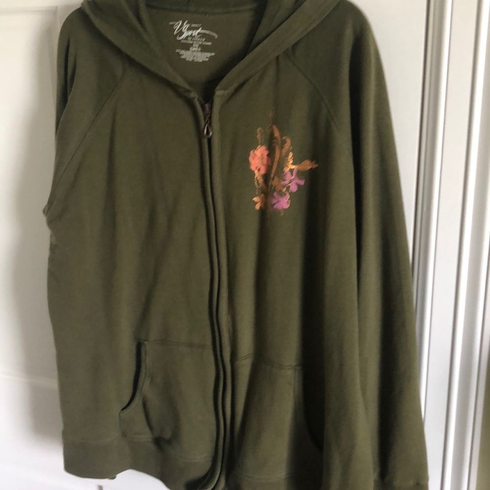 Hooded sweat shirt jacket